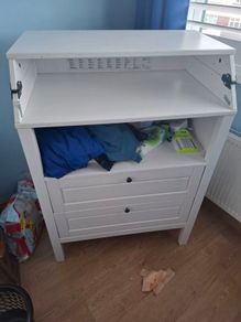 changing table with shelf and drawers