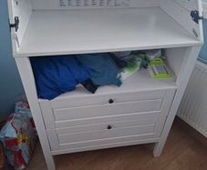 changing table with shelf and drawers