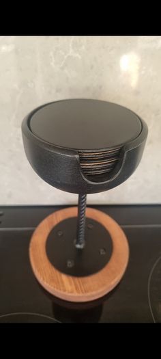 Handmade Wine Coaster Holder  5 Metal Coasters