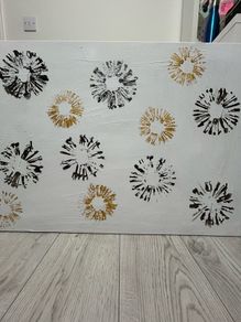 Gold and black painting