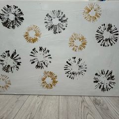 Gold and black painting