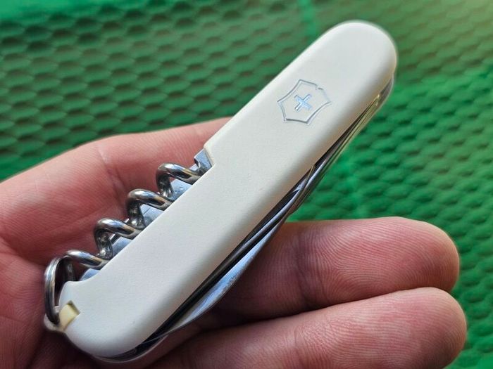 Vintage Victorinox Sportsman with Nylon Swiss Advertising Scales 84mm Swiss Army Knife Collectable