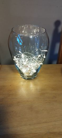Clear glass vase