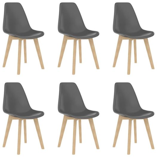7 Piece Dining Set Grey