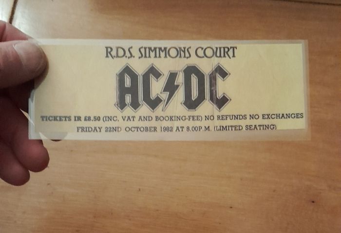 AC/DC replica concert ticket