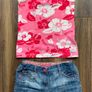 Girls Shorts and 2 Vest Tops: 4-5yrs Image 2