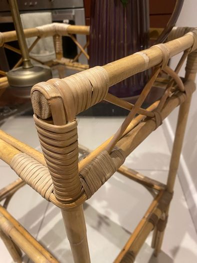 Rattan side table