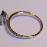 14k Gold ring with 1.32 ct Lab-Grown Diamond, 1.14 ct main blue diamond cerified by IGI and Laser inscripted Image 4