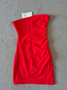 Zara red party dress