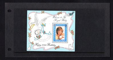 1982 Isle of Man 21st Birthday of the Princess of Wales and Birth of Prince William Commemorative Miniature Stamp Sheet Presentation Pack