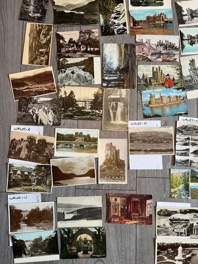 Vintage Postcards of Wales x 77. 2 FOR 1 EURO. 30 QUID THE LOT