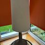 Table lamp (grey bar with gold) neutral/oatmeal colour shade Image 3