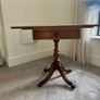 Burr walnut style drop leaf Pedestal Pembroke Image 2