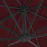 Cantilever Umbrella with Aluminium Pole Bordeaux Red 400x300 cm Image 2
