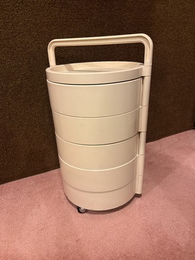 Kartell 4591 swivel drawer trolley by Franco Annoni, 1970s