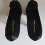 Andres Machado Black Satin Ladies Peeptoe Pumps Heels Shoes Size EU36 UK3 Wedding CAN POST Image 2