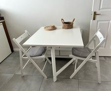 IKEA Folding Table & 3 Folding Chairs