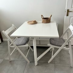 IKEA Folding Table & 4 Folding Chairs