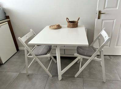 IKEA Folding Table & 4 Folding Chairs