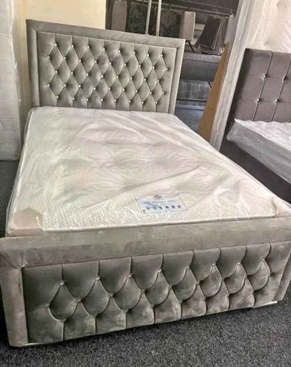 New double bed frame with memory foam mattress for sale - Best price In Town - Free shipping