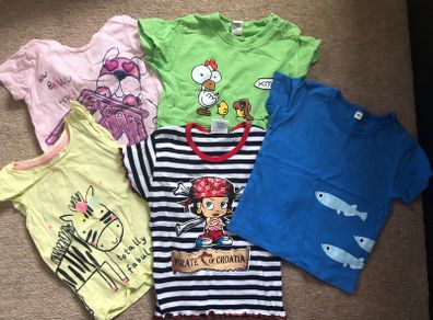 Baby girl summer top bundle, size 80-86