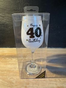 40th wine glass
