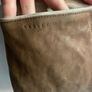 Radley brown leather and beige canvas crossbody bag Image 5