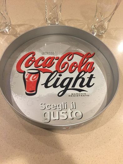 Coca Cola Twist Light Set tray + 3 glasses