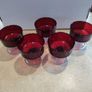 Lovely Set Of 5 Ruby Dessert Glasses Image 4