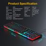 RGB Gaming keyboard Gamer keyboard and Mouse With Backlight USB 104 keycaps Wired Ergonomic Keyboard For PC Laptop Image 5