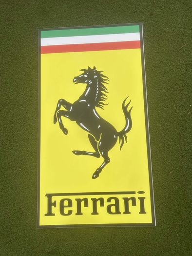 Large Ferrari Aluminium Sign