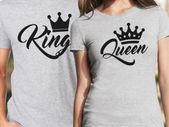 King And Queen Couple T-shirts For Valentines Day Gift Present Set