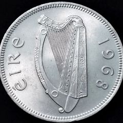 [#2539] - Ireland 1966 | Irish 2s | Irish Florin | Salmon | KM.15a | UNC