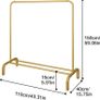 Clothing Garment Rack 110CM Metal Clothes Rail Coat Rail with Bottom Rack for Coats Skirts Shirts Sweaters Gold Image 2