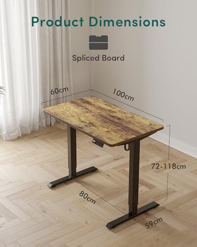 Electric Standing Desk 100 X 60 cm Heigh Adjustable Standing desk