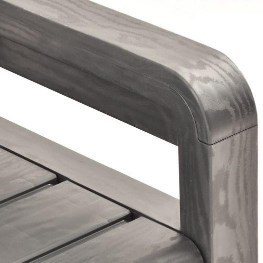 Garden Storage Bench 132.5 cm Plastic Anthracite