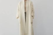 Zara Manteco Wool Ecru Robe Coat