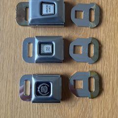 Vintage American Car Seat Buckles x3