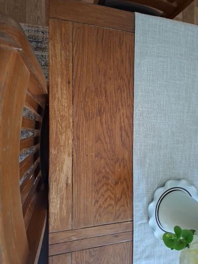 Solid Oak Extendable Dining Table + 6 Chairs (Harvey Norman)