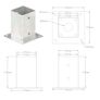 Post Anchors 4 pcs Galvanised Metal 91 mm Image 9