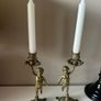 Vintage Solid Brass Candle Holders Image 5