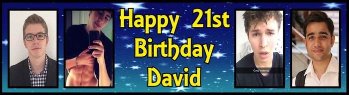 21st Birthday party Banner personalised with photos