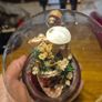 Vintage Globe with Country Meadow Flowers in a Fancy Show and Violin Decoration. Image 4