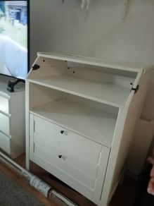 wood changing table