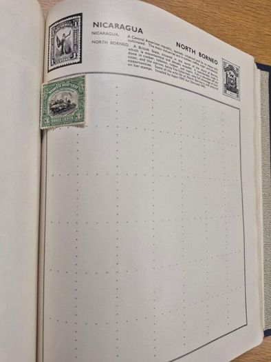 stamp album with stamps of the world