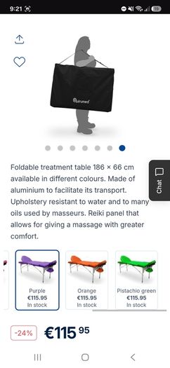 Massage table for sale