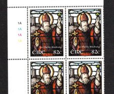 2010 Ireland St Patrick's Day (St. Patrick's Cathedral, Co. Armagh) Commemorative Stamp Plate Block 1A1A1A1A Mint Never Hinged (MNH)
