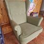 Green ikea wing armchair Image 3