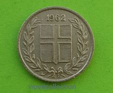 Iceland 1962 year coin.