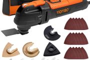 300W Multifunction Tool with 6 Variable Speed, 3 Oscillation Angle, Quick-fit Blade Design, with 24pcs Accessories for Cutting, Sanding, Scraping, Polishing